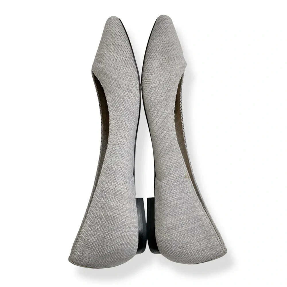 Corso Como Flats Women 9M Gray Pointed Toe Ballet Slip On Fabric Comfort Shoes‎